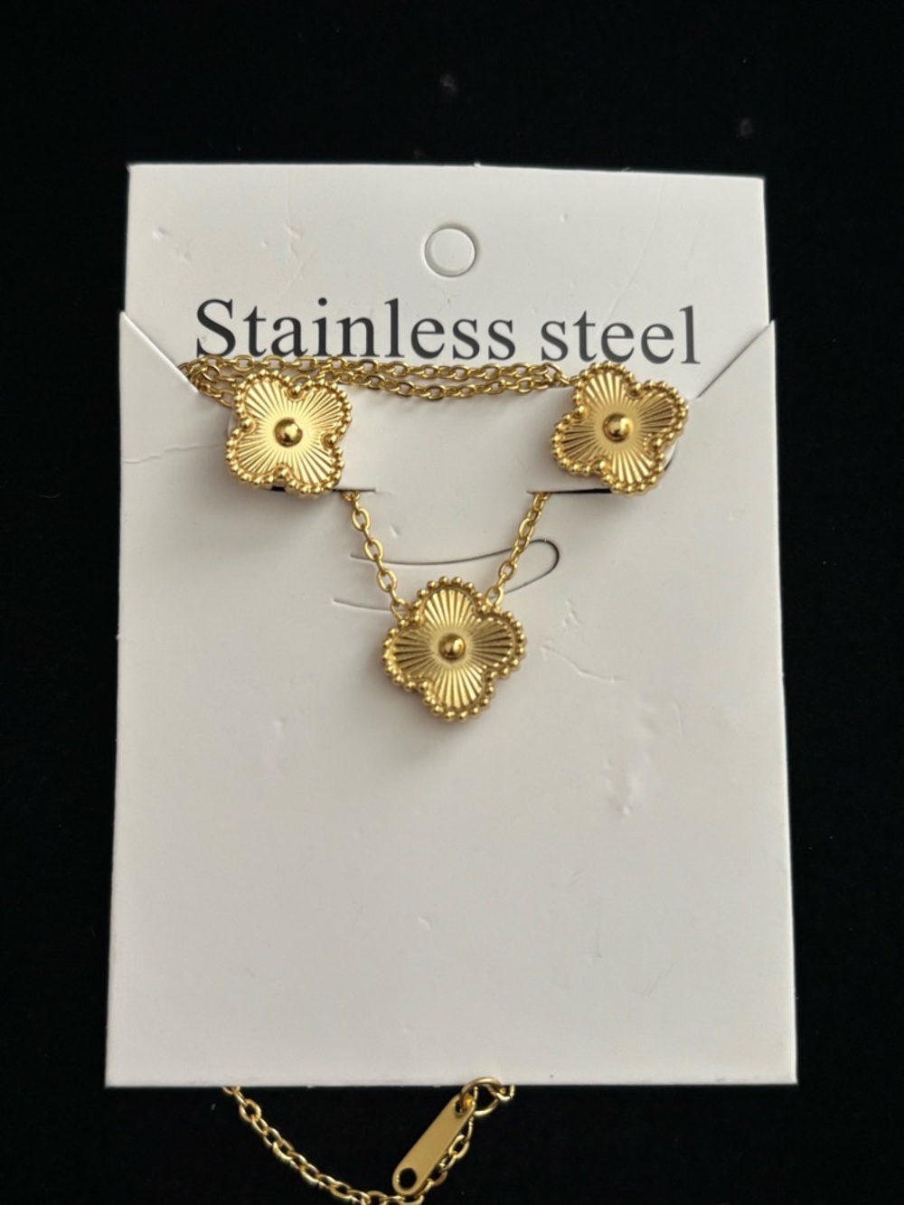 Stainless steel Floral Necklace Set